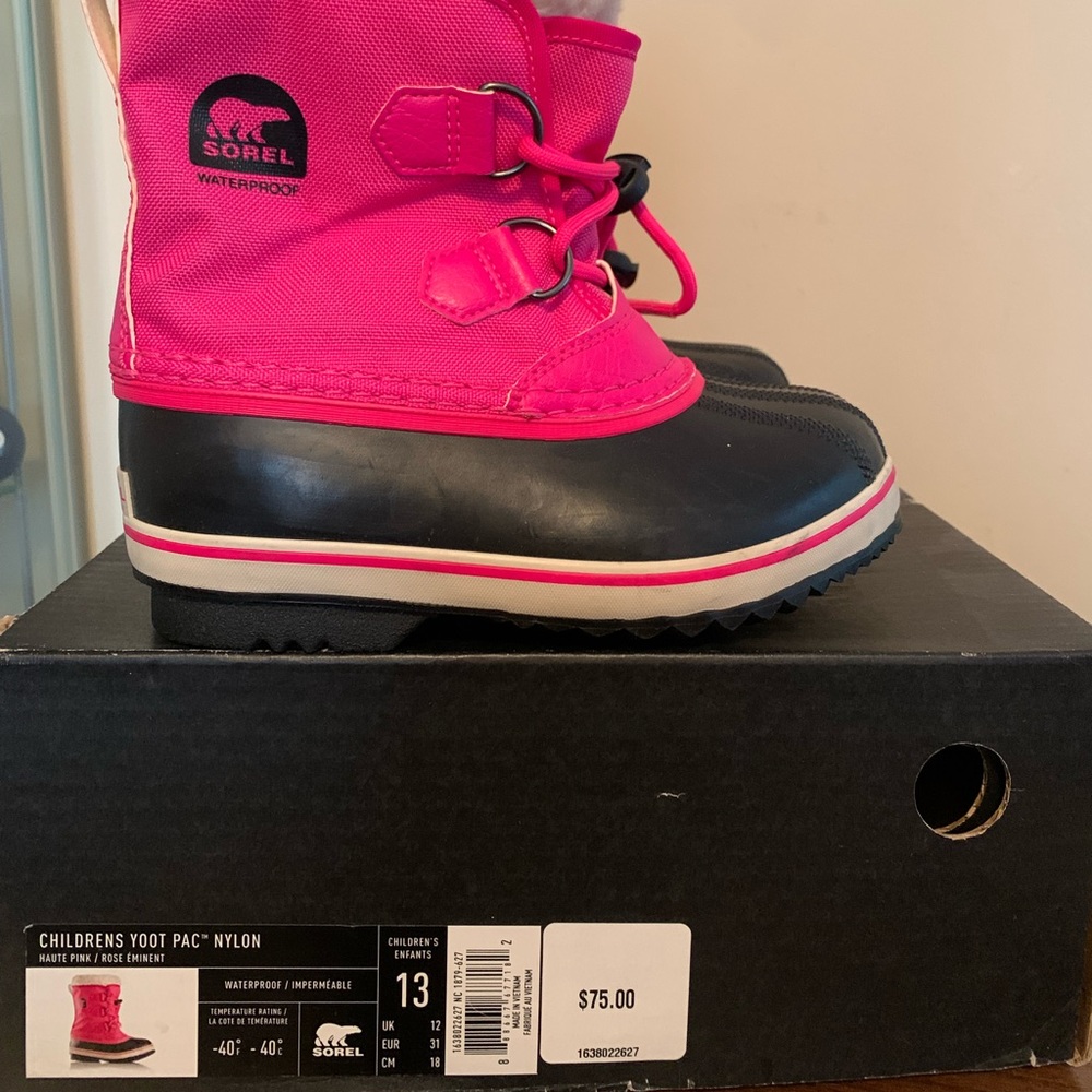 Sorel Haute pink waterproof snow boots
